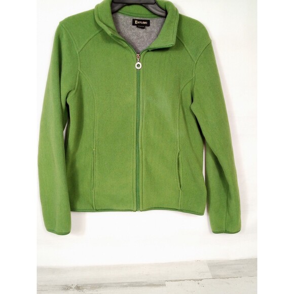 Women's E Studio Green Zip Up Jacket Size Small - Picture 3 of 15